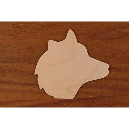 - WOODNSHOP Wolf Head Wood 1/4 x 1 1/2 PKG 25 Laser Cut Wooden Wolf Head