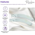 thumbnail image 2 of Parcelona French Small 3.75” Celluloid Set of 2 Banana Hair Clips for Women (Clear), 2 of 3