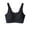 Black, variant on Wireless Bras for Women Fashion Solid Color Round Neck Cloud Trim Wide Shoulder Strap Everyday Bra
