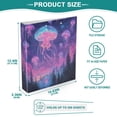 thumbnail image 3 of FORMRS 3 Ring Binder 1.5 inch with Pockets Set of 2 Clip Board 200 Sheets Capacity, Neon Jellyfish, 3 of 8