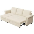 thumbnail image 3 of Homall L-Shaped Sofa Bed with Reversible Storage Chaise Convertible Modern Sectional Couch for Living Room,Corduroy Beige, 3 of 8