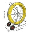 thumbnail image 2 of 0.47" 820FT Fish Tape Fiberglass Wire Cable Threader Running Rod Duct Rodder Fishtape Puller, 2 of 11