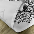 thumbnail image 5 of Ambesonne Peace Place Mats Set of 4, Retro Floral Art, Standard Size, Black White, 5 of 6