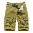 thumbnail image 1 of Diufon Men's Hiking Cargo Shorts Spring Summer Casual Loose Button Drawstring Waisted Outdoor Sport Shorts with Pockets, 1 of 2