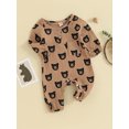 thumbnail image 3 of Wassery Baby Girls Fall Jumpsuits 6M 12M 18M 24M Newborn Girls Long Sleeve Bear Print Rompers Autumn Onesie Bodysuit Clothing for Infant Girls, 3 of 8