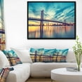 thumbnail image 2 of Design Art Ben Franklin Bridge in Philadelphia Framed Canvas Art Print, 2 of 5