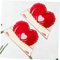 thumbnail image 4 of WEUVEB 2Pcs Creative Wedding Invitation Cards in Red Paper with Elegant Heart Pattern, 4 of 8