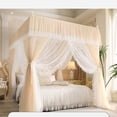 thumbnail image 5 of Mosquiteras de piso estilo palacio para uso doméstico, estilo princesa, cortina de cama de tres puertas, hilo grueso e integrado, 5 of 5