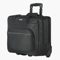 Black Rolling Laptop Bag 15.6 Inch, Wheeled Computer Briefcase for Office & Business, Stylish Work Bag for Women & Men