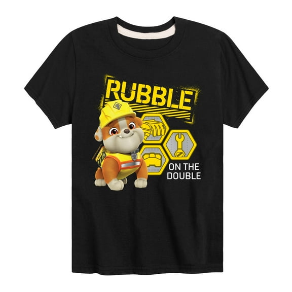 Paw Patrol - Rubble & Crew - Rubble On the Double - Toddler & Youth Short Sleeve Graphic T-Shirt