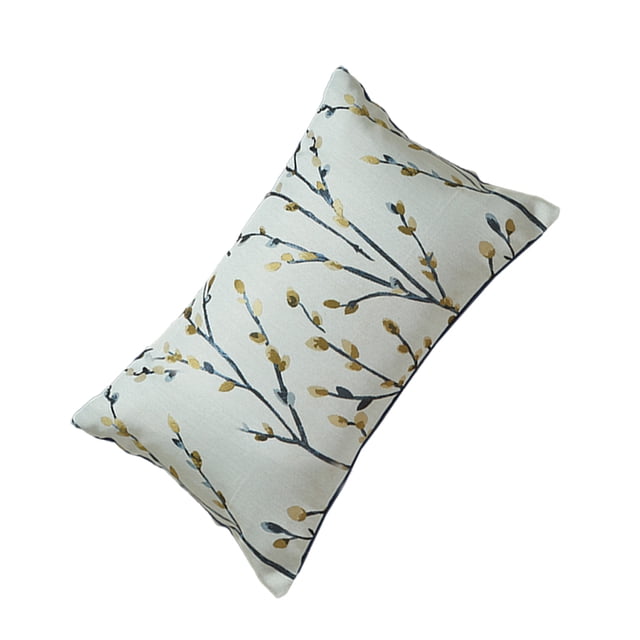 Advancent 2 fundas de almohada con estampado de flores y plantas, funda de almohada para sofá, dormitorio, sala de estar, 45x45cm Decoración del hogar Amarillo 30*50cm
