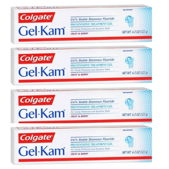 Gel Kam Fluoride Preventive Treatment Gel, Mint Flavor - 4.3 Oz (Pack of 3)
