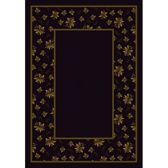 Milliken Design Center Area Rug ERIN ONYX Erin Onyx Leaves Stems 2' 4" x 15' 6" Runner