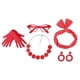 thumbnail image 5 of Paquete de 5 1950S Conjunto de disfraces para mujer Gafas de Diadema Pendiente Lunares Accesorios 50S Guantes para Halloween Rojo Yinane Disfraz de Halloween, 5 of 8
