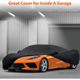 thumbnail image 2 of Car Cover Compatible with C8 Corvette Accessories 2023-2020 - Indoor Full Car Cover Satin Stretch Dust-Proof Protection for Underground Garage, Car Show, Black, 2 of 6