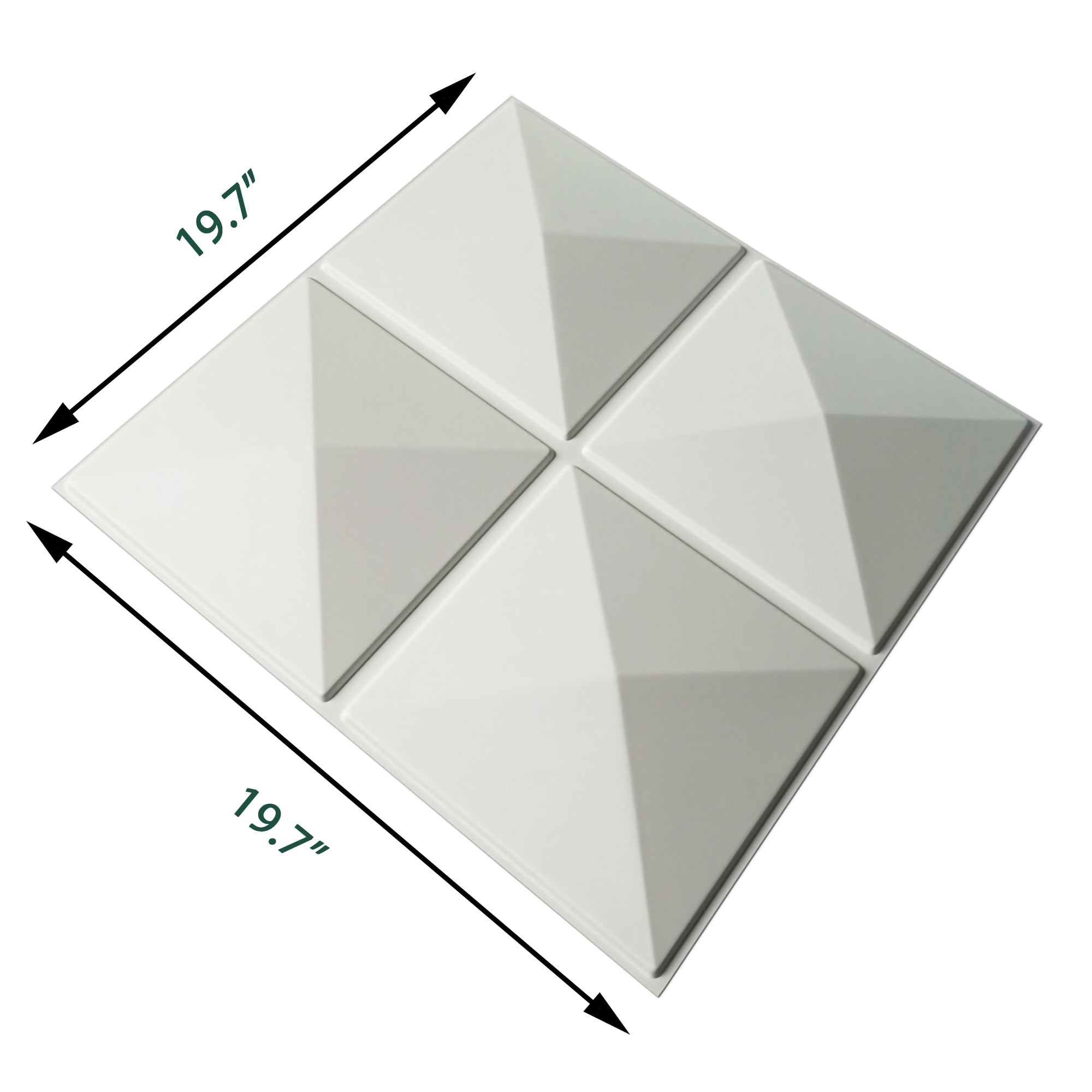 Art3d Pyramid Design 19.7 in. x 19.7 in. PVC 3D Wall Panel (12-Pack)