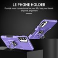 thumbnail image 2 of Phone Case for Samsung Galaxy S24 Case, S24 Phone Case Built in 360 Rotating Ring Stand, Luxury Heavy Duty Armor Hard PC Soft TPU Slim Phone Case for Samsung Galaxy S24 - Purple, 2 of 10