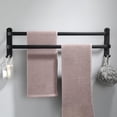 thumbnail image 3 of Toallero de baño, soporte para ropa, gancho para armario, perchero para puerta de baño o cocina 2 capas 40cm, 3 of 9
