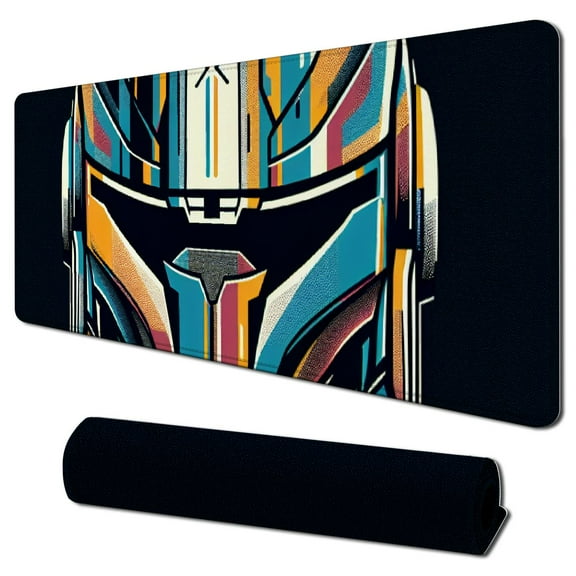 nygtbtfer Mouse Pad, Mandalorian Logo Mouse Pad, Cute Mouse Pad Square Waterproof Computer Mouse Pad Non-Slip Rubber Base Laptop Office Mouse Pad, 31.5x11.8 in