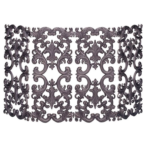 UniFlame 4 Fold Bronze Finish Cast Aluminum Screen