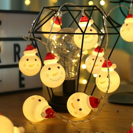 

Clearance! SDJMa 10 Ft 20 LED Christmas Snowman Decorative String Lights USB Powered Fairy Lights Remote Control for Kid s Room Bedroom Kitchen Party Xmas Tree Decor