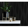 thumbnail image 4 of NextWall Jet Black Ikat Eclipse Peel and Stick Wallpaper - 20.9 in. W x 18 ft. L Roll, 4 of 7