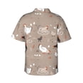 thumbnail image 3 of Daiia Chicken Hawaiian Shirt for Men Gentle Cotton Regular Short Sleeve Casual-Medium, 3 of 9