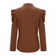 thumbnail image 4 of ICHUANYI Clearance Women Solid Long Sleeve Office Coat Cardigans Suit Long Jacket Tops(Khaki, M) ICHUANYI WER2023081011309, 4 of 5