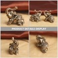 thumbnail image 5 of 2PCS Brass Old Treatment Couple Elephant Decor Chic Brass Couple Elephant Crafts, 5 of 8