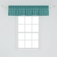 thumbnail image 2 of Ambesonne Ethnic Valance Pack of 2, Oriental Stars Mosaic Look, 54"X12", Dark Turquoise and Multicolor, 2 of 4