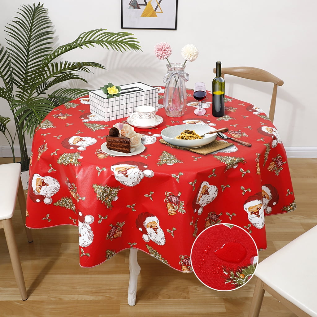 Ray Star Vinyl Party Tablecloths 60in Round Spring Tablecloth Plastic