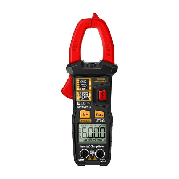 ANENG ST193 Digital Clamp Meter 6000 Counts True RMS NCV Universal Meter DC/AC Voltage 600A