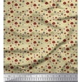 thumbnail image 1 of Soimoi Beige Poly Georgette Fabric Flower Artistic Print Fabric by the Yard 42 Inch Wide, 1 of 3