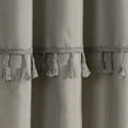 thumbnail image 4 of Lush Decor Ivy Tassel 95" x 40" Solid Neutral 90% , 10% Linen 3" Rod Pocket Pair Window Panel, 4 of 11