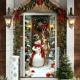 thumbnail image 5 of Christmas Door Cover Banner, Christmas Decorations Flag Photography Background for for Winter Party Decorations Supplies (Snowman, 71 x 35 Inch), 5 of 6