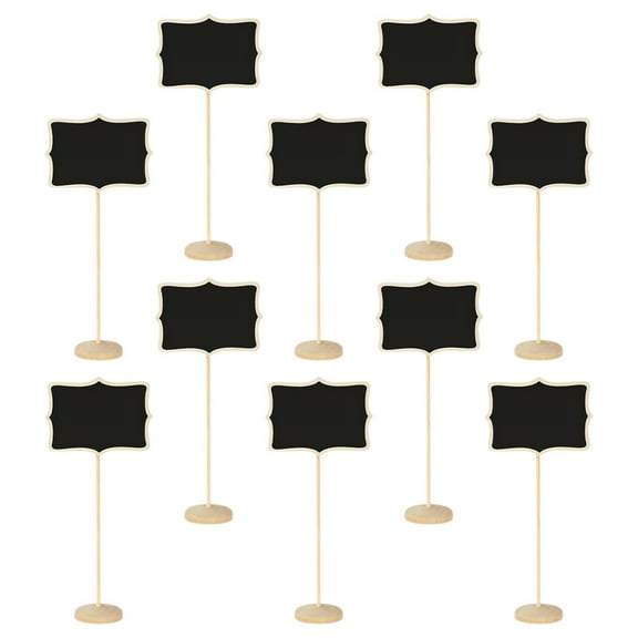 Mini Chalkboard Signs with Stand for Home Decorations Black 10 Pieces 3.5 x 2.75 Inches
