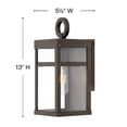 thumbnail image 4 of 2806OZ-LL Hinkley Lighting Porter - 1 Light Extra Small Outdoor Wall Lantern in Transitional Style - 5.5 Inches Wide by 13 Inches High-Oil Rubbed, 4 of 8