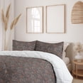 thumbnail image 2 of Ambesonne Retro Down Alternative Quilt Comforter, Abstract Leaf Silhouettes Art, Twin, Umber Dimgray and Cinnamon, 2 of 5