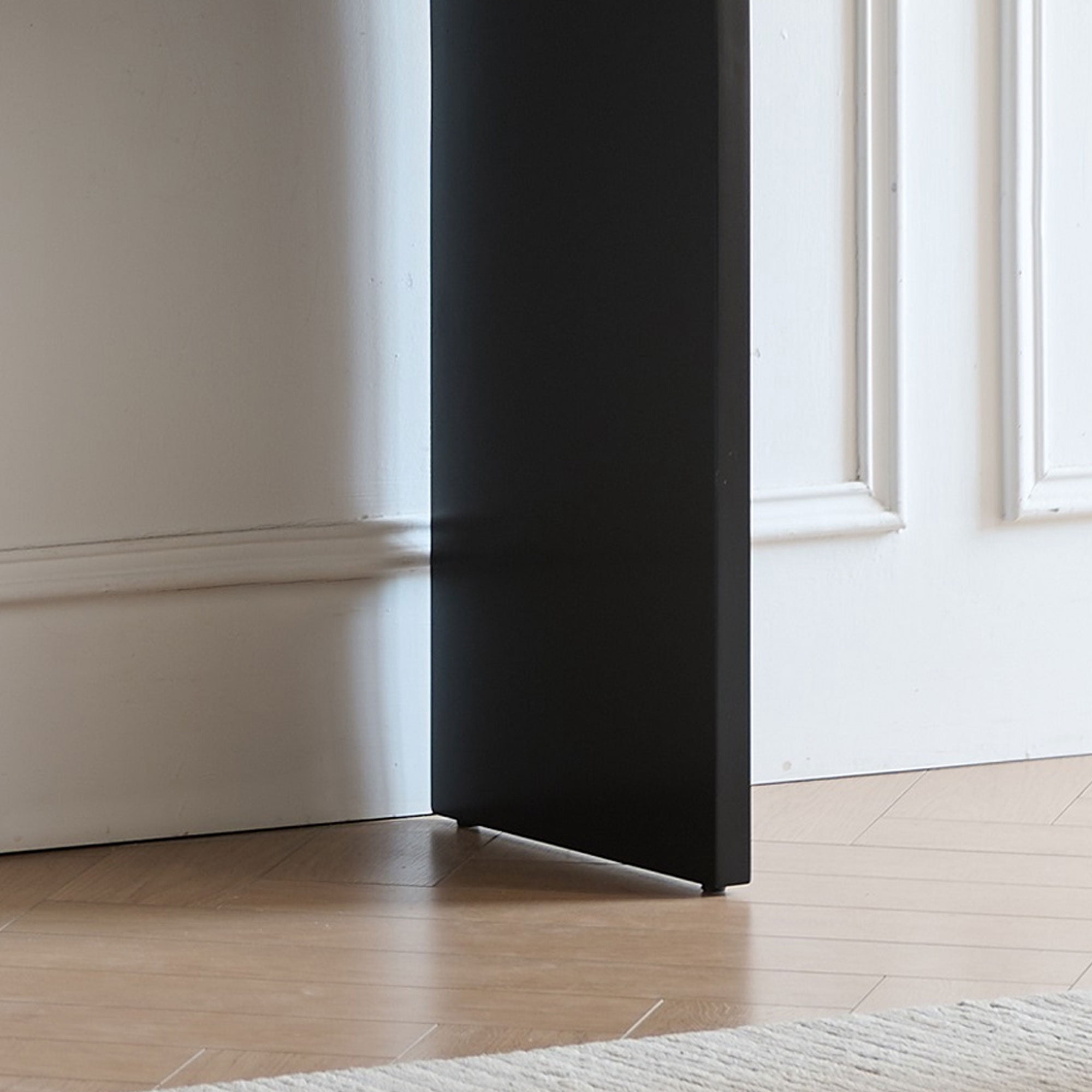 Kings Brand Furniture Yuma Wooden Console Table - Contemporary Thin Sofa Table, Side Table, Entryway Table with 2 Drawers Perfect for Hallway, Living Room, Foyer (Black)