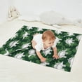 thumbnail image 2 of Green Cartoon Dinosaurs Leaves Pattern Blanket,Comfortable Soft Flannel Throw Blanket,All Season,Warm Lightweight Blankets for Sofa Bed Couch Living Room Chair,30"x40", 2 of 4