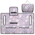 thumbnail image 5 of Pzuqiu Foldable Golf Cart Seat Cover Portable Polyester, Compatible with Two Passenger Seat Golf Cart Outdoor, for Yamaha EZGO Club Car, Golf Ball Pattern, 5 of 9