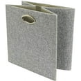 thumbnail image 2 of CNKOO Storage Bins 13×13 Storage Cubes Foldable Fabric Storage Baskets Boxes Containers Drawers 4pcs (Woven Grey), 2 of 4