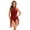 Burgundy, variant on Womens Halter Neck Chiffon Leotard Dress Dancewear Lyrical Dance Costume