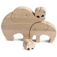 thumbnail image 3 of Madre e hijo de elefante de madera: la mejor madre del mundo, decoración de familia de elefantes, decoración de mesa, madre Adepaton WL-00913, 3 of 7