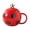 Red, variant on KGJQ Sports Theme Soccer Cup with Lid, 400ml Ceramic Football Shaped Coffee Cup in Gift Box, Ceramic Drinkware for Home Office, Fan Gift