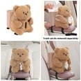 thumbnail image 2 of Car Tissue Holder And Trash Bin Cartoon Plush Dolls Auto Armrest Paper Drawer Storage Garbage Box Can 2 in 1, 2 of 9