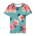 thumbnail image 4 of bnaln Tshirts Women Summer Short Sleeve Tops Casual Floral Printed T Shirts Elegant Crew Neck Tees Ladies Blouses Plus Size Petite Top Basic Going Out Work Holiday Clothes, 4 of 4