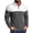 Dark Gray, variant on Men's Color Block Long Sleeve 1/4 Zip Pullover Sweater Mock Neck Stand Collar Ribbed Cuffs for Golf Business Casual Fall Winter