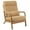 Khaki-Corduroy, variant on Ktaxon Mid Century Modern Accent Chair, Linen Fabric Armchair, High Back Single Sofa with Solid Wood Frame Beige