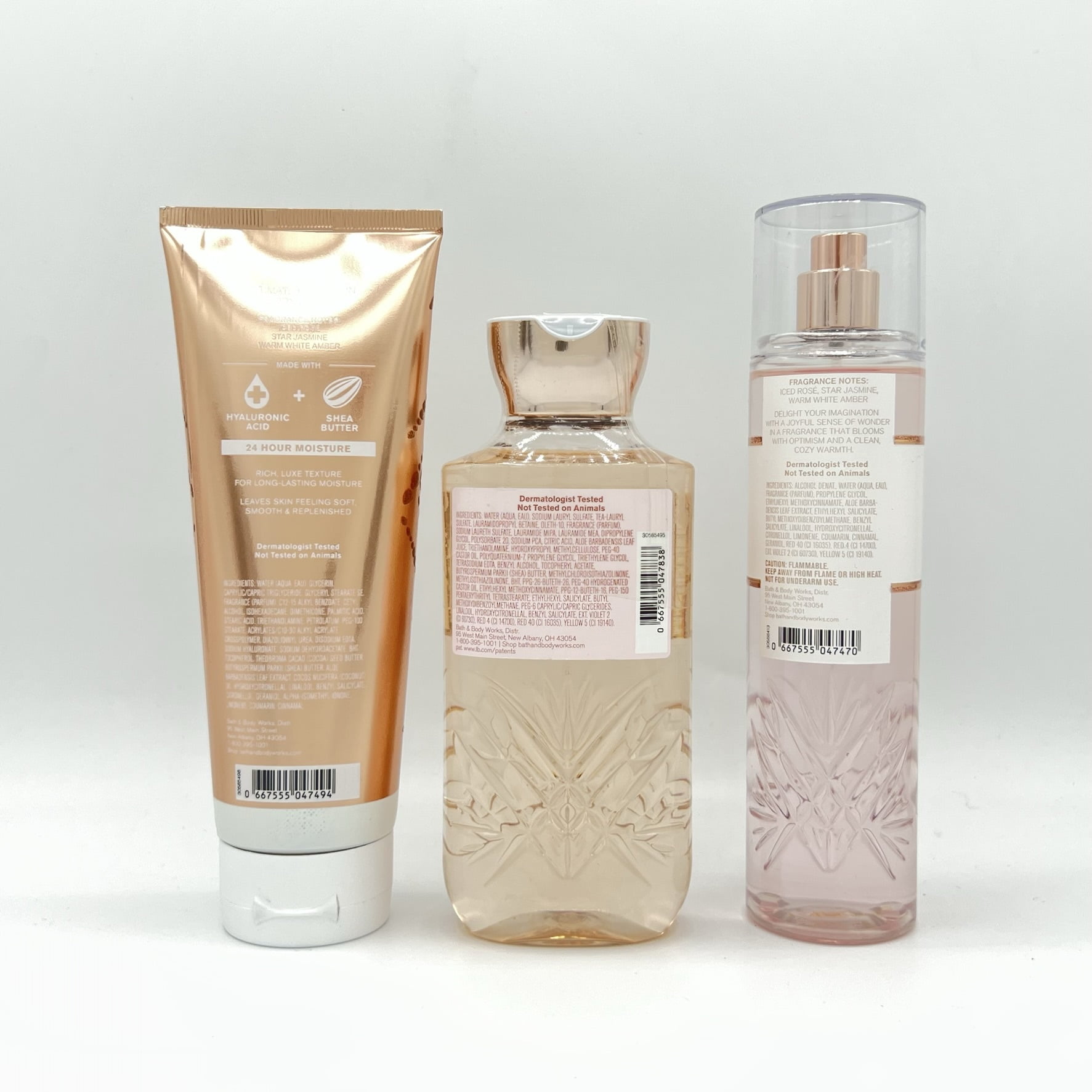 Bath & Body Works Pure Wonder 8oz Fine Fragrance Mist, 10oz Shower Gel and 8oz Body Cream 3-Piece Bundle